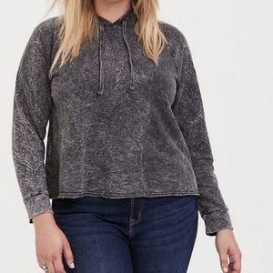 Torrid Mineral Wash Cropped Hoodie size 2